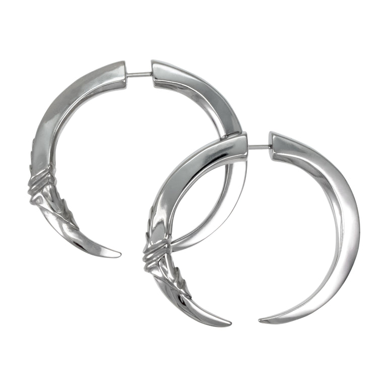 Claw Earrings | Silver