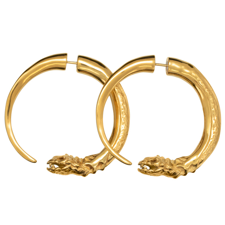 Snake Earrings | Gold