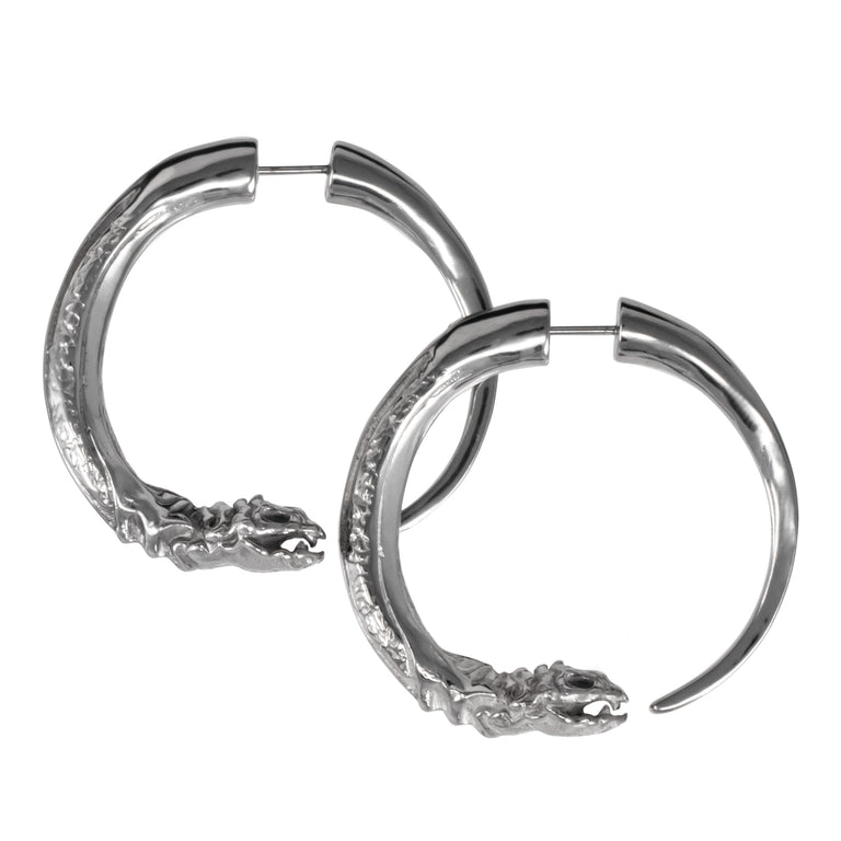 Snake Earrings | Silver