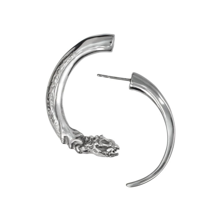 Snake Earrings | Silver